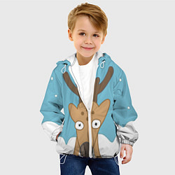 Куртка с капюшоном детская Олень Джерри, цвет: 3D-белый — фото 2