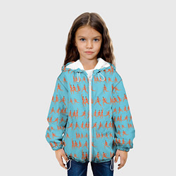 Куртка с капюшоном детская Женский марафон, цвет: 3D-белый — фото 2