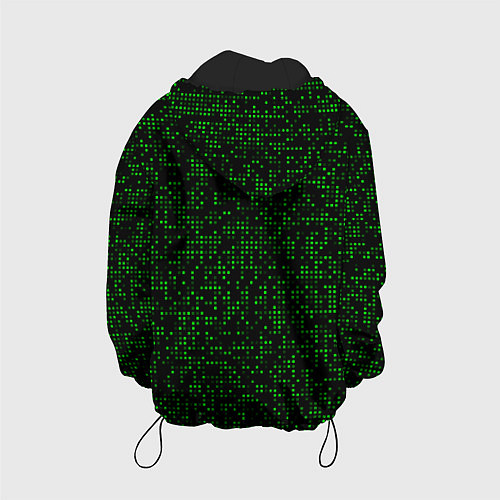 Детская куртка Minecraft green squares / 3D-Черный – фото 2