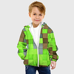 Куртка с капюшоном детская Матвей майнкрафт, цвет: 3D-белый — фото 2