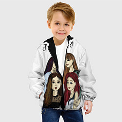 Куртка с капюшоном детская Герлзбенд блэкпинк, цвет: 3D-черный — фото 2
