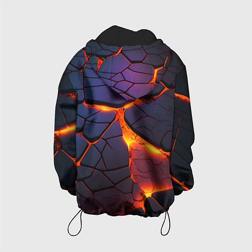 Детская куртка Неоновая лава - течение / 3D-Черный – фото 2