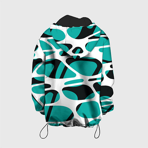 Детская куртка Абстрактный узор из сетчатых прожилок / 3D-Черный – фото 2