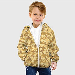 Куртка с капюшоном детская Пустынный камуфляж, цвет: 3D-белый — фото 2