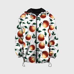 Куртка с капюшоном детская Яблочный дождь, цвет: 3D-черный
