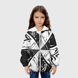 Куртка с капюшоном детская Tribal tunnel, цвет: 3D-белый — фото 2