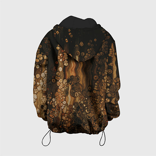 Детская куртка Тёмные камни и тёмные краски в воде / 3D-Черный – фото 2