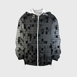 Куртка с капюшоном детская Digital pixel black, цвет: 3D-белый