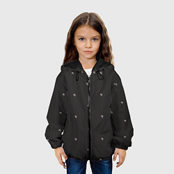 Куртка с капюшоном детская Бренд KJ - абстракция, цвет: 3D-черный — фото 2