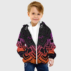 Куртка с капюшоном детская Цветастый узор, цвет: 3D-белый — фото 2