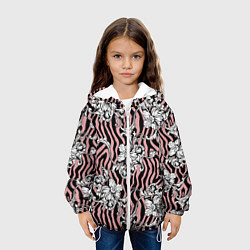 Куртка с капюшоном детская Floral pattern - vanguard, цвет: 3D-белый — фото 2