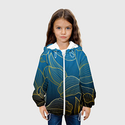 Куртка с капюшоном детская Vanguard floral pattern, цвет: 3D-белый — фото 2