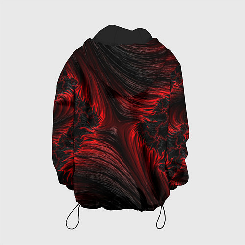 Детская куртка Red vortex pattern / 3D-Черный – фото 2