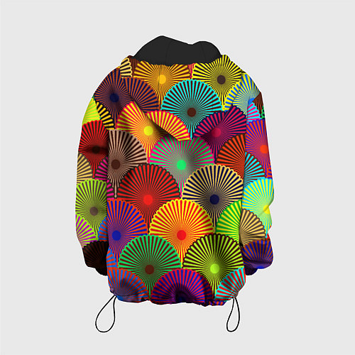 Детская куртка Multicolored circles / 3D-Черный – фото 2