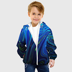 Куртка с капюшоном детская Blurred colors, цвет: 3D-белый — фото 2