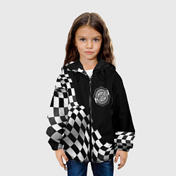 Куртка с капюшоном детская Chrysler racing flag, цвет: 3D-черный — фото 2