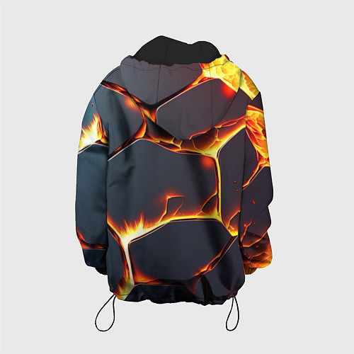 Детская куртка Огонь из разломленных плит / 3D-Черный – фото 2