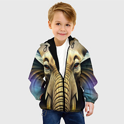 Куртка с капюшоном детская Мой слон, цвет: 3D-черный — фото 2