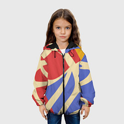 Куртка с капюшоном детская Абстракция в стиле модерн, цвет: 3D-черный — фото 2