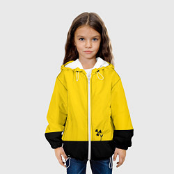 Куртка с капюшоном детская Атомный цветок, цвет: 3D-белый — фото 2