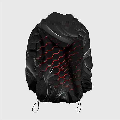 Детская куртка Плиты с красной сеткой / 3D-Черный – фото 2