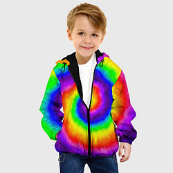 Куртка с капюшоном детская Тай-дай, цвет: 3D-черный — фото 2