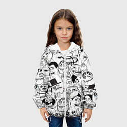 Куртка с капюшоном детская Сборник мемов, цвет: 3D-белый — фото 2