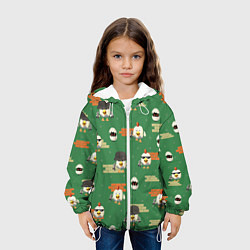 Куртка с капюшоном детская Chicken gun battle, цвет: 3D-белый — фото 2