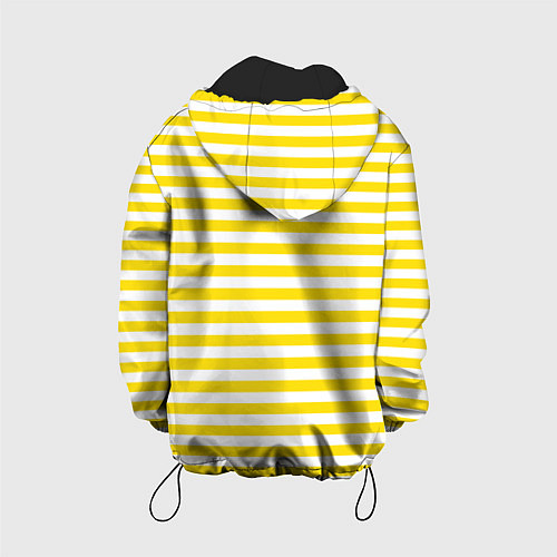 Детская куртка Светло-желтые полосы / 3D-Черный – фото 2