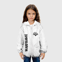 Куртка с капюшоном детская Warframe glitch на светлом фоне: надпись, символ, цвет: 3D-белый — фото 2
