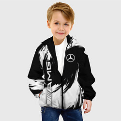 Куртка с капюшоном детская Mercedes benz - white color, цвет: 3D-черный — фото 2