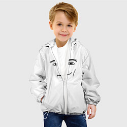 Куртка с капюшоном детская Одежда Man Face Roblox, цвет: 3D-белый — фото 2