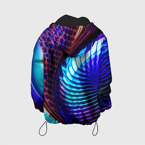 Детская куртка Неоновый водоворот / 3D-Черный – фото 2