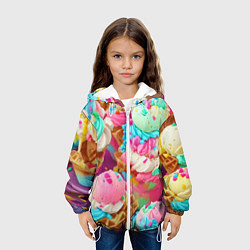 Куртка с капюшоном детская Сладкая жизнь, цвет: 3D-белый — фото 2