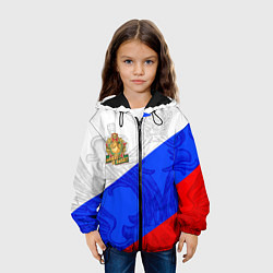 Куртка с капюшоном детская Россия - пограничные войска, цвет: 3D-черный — фото 2