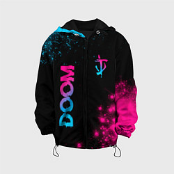 Детская куртка Doom - neon gradient: надпись, символ