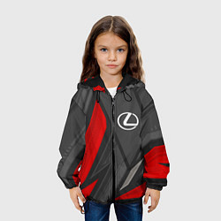 Куртка с капюшоном детская Lexus sports racing, цвет: 3D-черный — фото 2