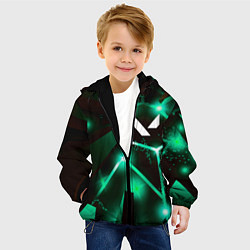 Куртка с капюшоном детская Valorant разлом плит, цвет: 3D-черный — фото 2