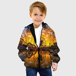 Куртка с капюшоном детская Река и парк развлечений, цвет: 3D-черный — фото 2