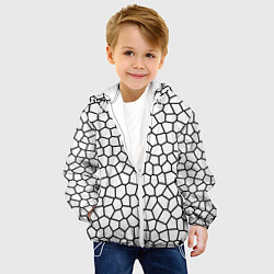 Куртка с капюшоном детская Мозаика белый, цвет: 3D-белый — фото 2