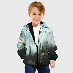 Куртка с капюшоном детская Stalker одиночка на дороге, цвет: 3D-черный — фото 2