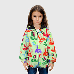 Куртка с капюшоном детская Валерия - разноцветный текст, цвет: 3D-черный — фото 2