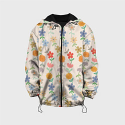 Куртка с капюшоном детская Flowers life, цвет: 3D-черный