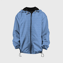 Куртка с капюшоном детская Волны голубой, цвет: 3D-черный