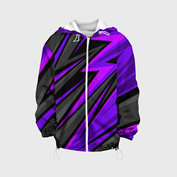 Куртка с капюшоном детская Спорт униформа - пурпурный, цвет: 3D-белый