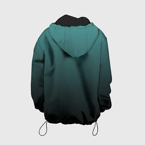 Детская куртка Градиент зелено-черный / 3D-Черный – фото 2