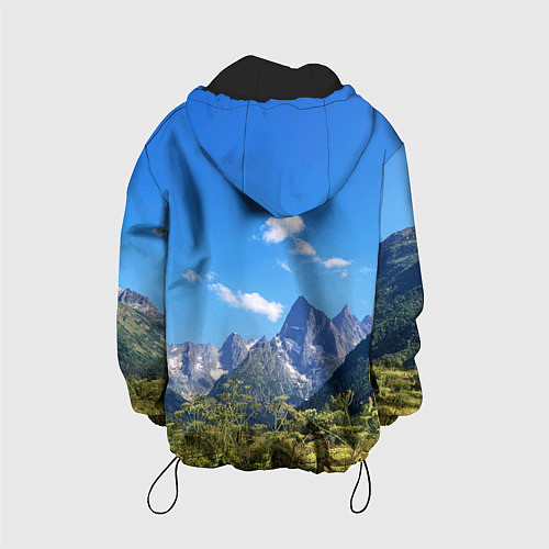 Детская куртка Перечень гор России / 3D-Черный – фото 2