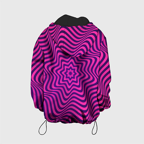 Детская куртка Абстрактный фиолетовый узор / 3D-Черный – фото 2