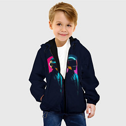 Куртка с капюшоном детская Daft Punk - One more time, цвет: 3D-черный — фото 2
