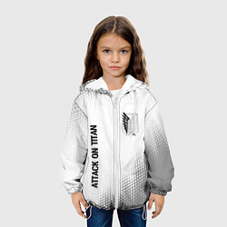 Куртка с капюшоном детская Attack on Titan glitch на светлом фоне: надпись, с, цвет: 3D-белый — фото 2